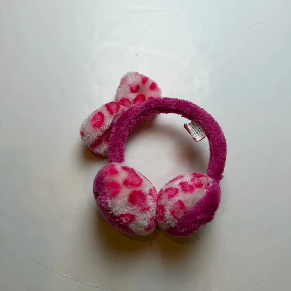 Hello Kitty Pink and White Polka Dot Kids Earmuffs
